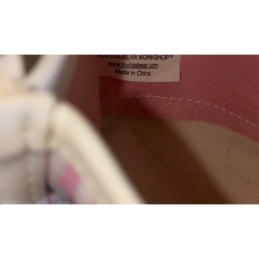 Build A Bear Paris‎ Purse Eiffel Tower Pink White Stripes Hand Bag Dog Cat BABW